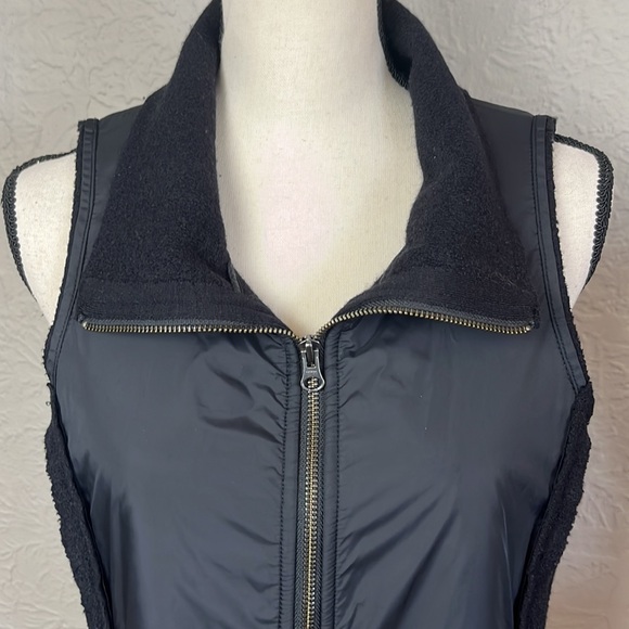 Eileen Fisher Boiled Wool Parka Trim Vest - Picture 6 of 13
